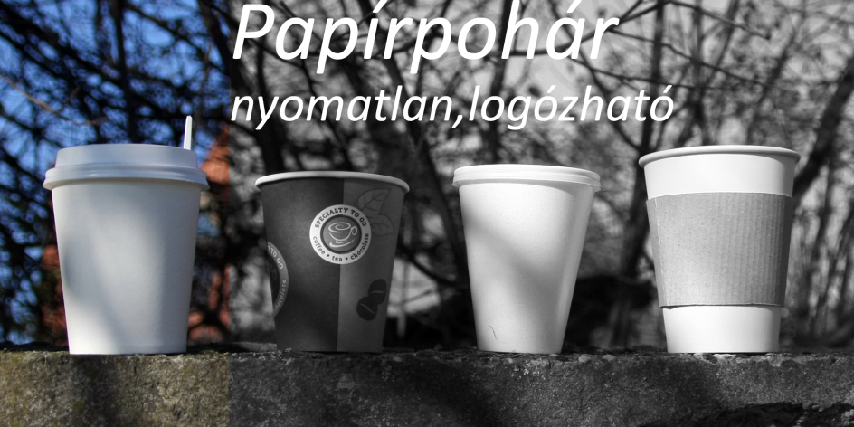 Fehér papírpoharak